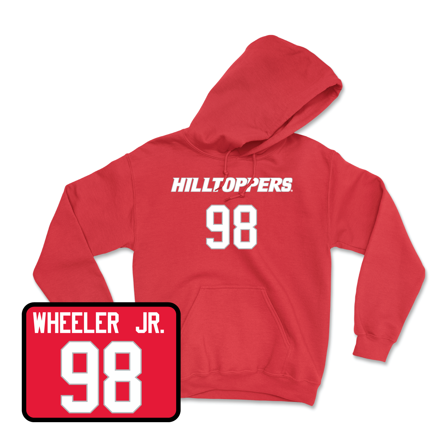 Red Football Hilltoppers Player Hoodie 3 Small / Hosea Wheeler Jr. | #98