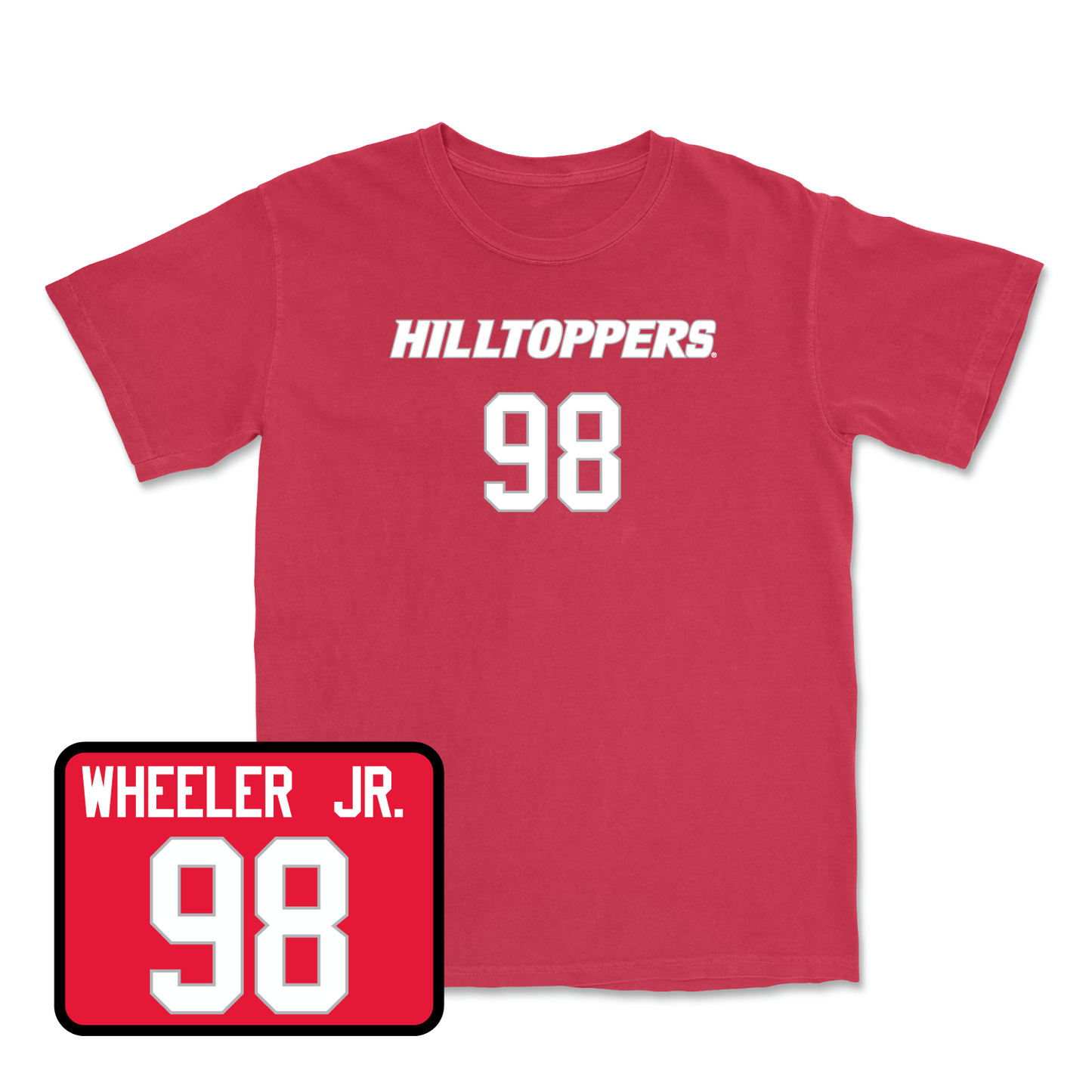Red Football Hilltoppers Player Tee 3 Small / Hosea Wheeler Jr. | #98