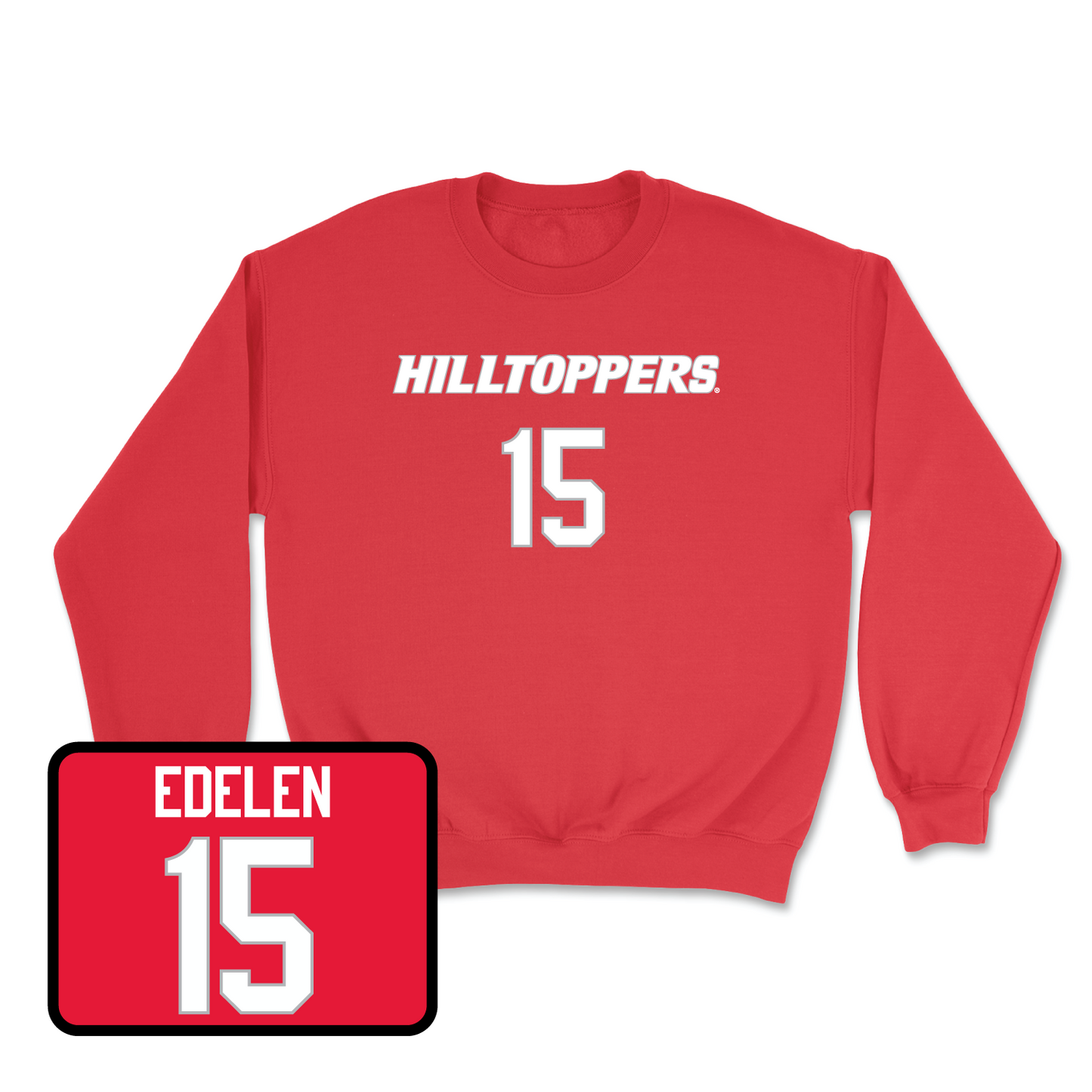 Red Men's Basketball Hilltoppers Player Crew Medium / Jack Edelen | #15