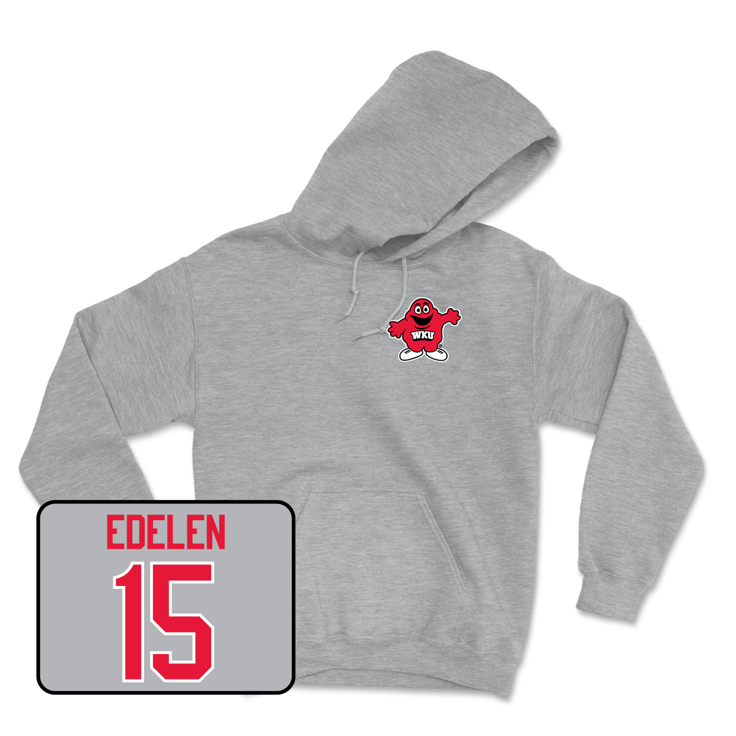Sport Grey Men's Basketball Big Red Hoodie X-Large / Jack Edelen | #15