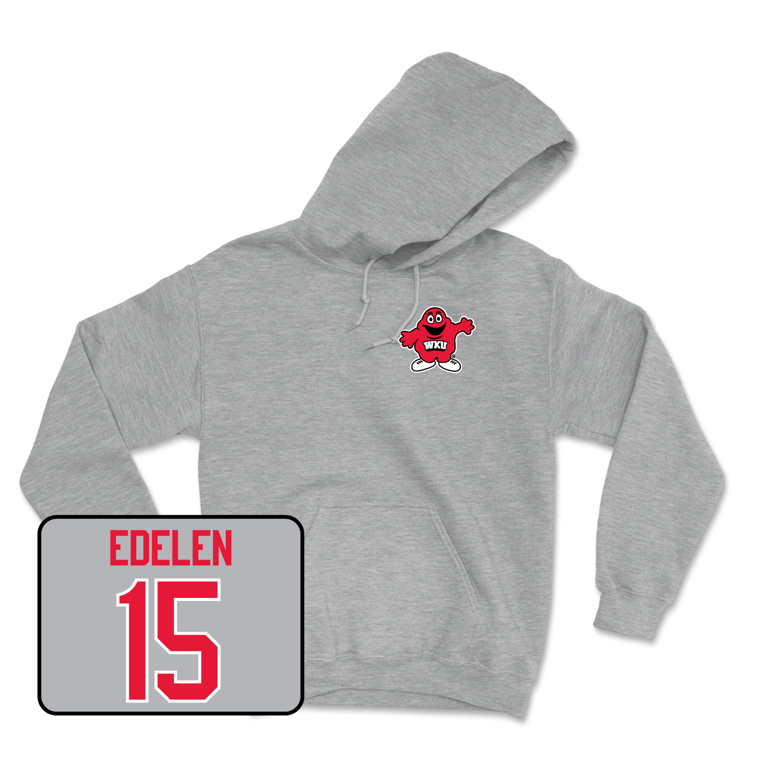 Sport Grey Men's Basketball Big Red Hoodie Youth Small / Jack Edelen | #15