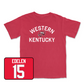 Red Men's Basketball Towel Tee Youth Small / Jack Edelen | #15