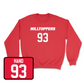 Red Football Hilltoppers Player Crew 3 2X-Large / Jalen Hand | #93