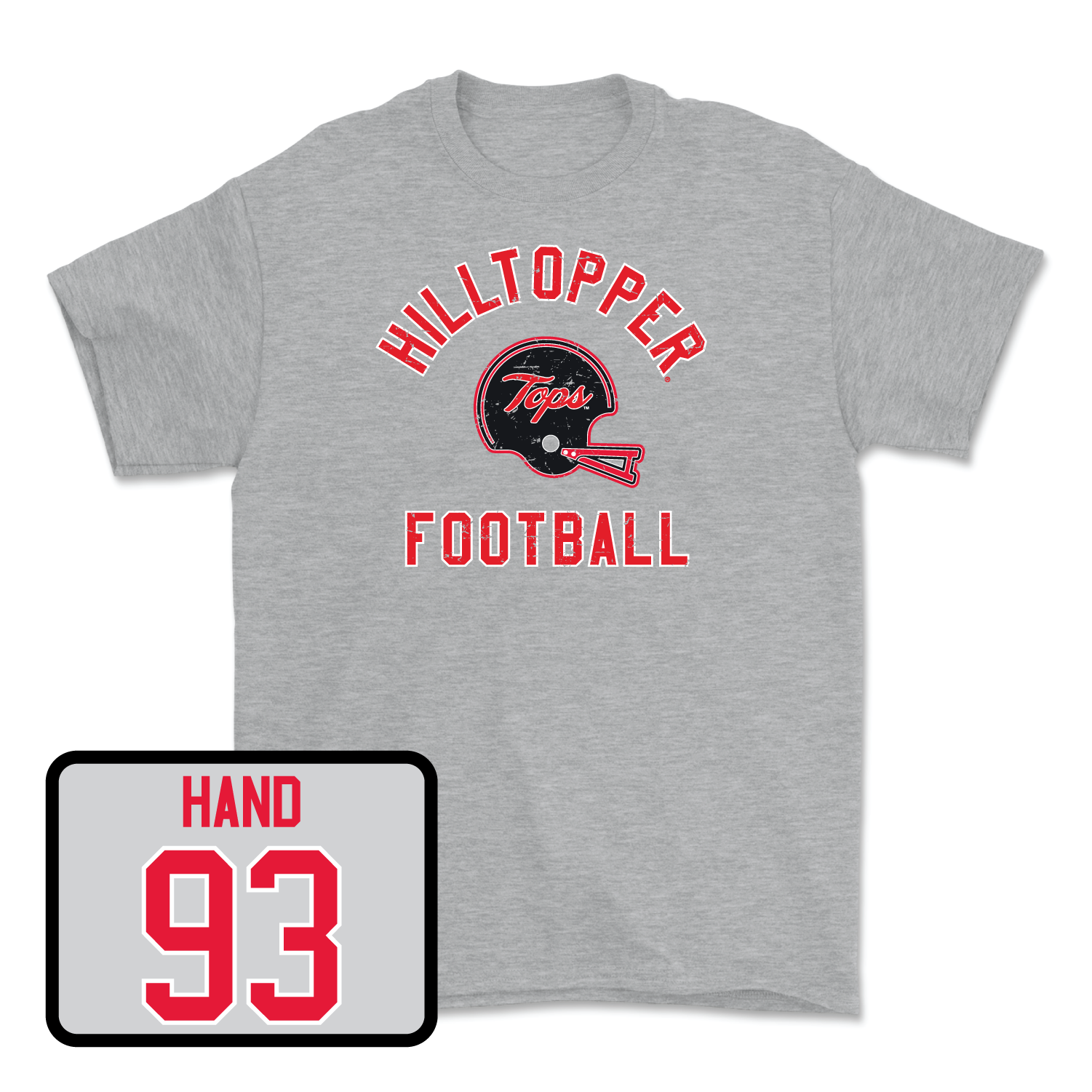 Sport Grey Football Football Helmet Tee 3 Small / Jalen Hand | #93