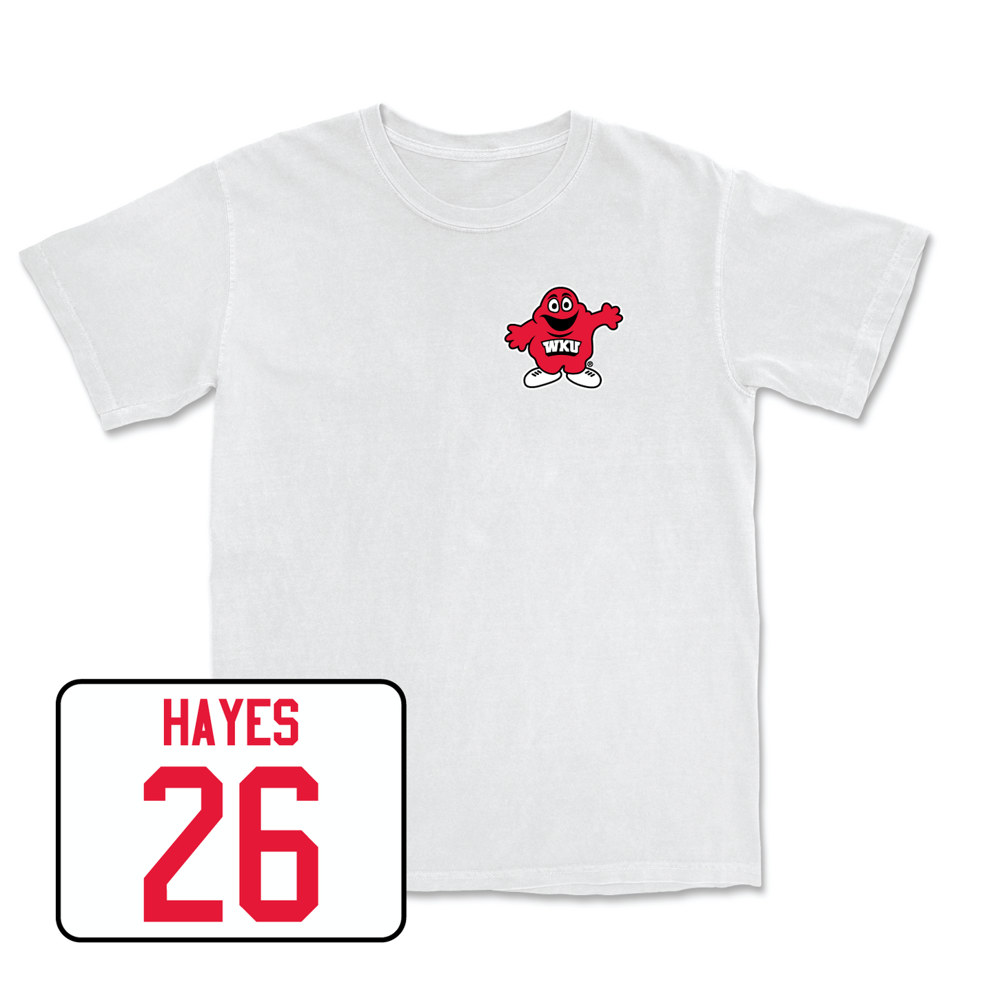 White Football Big Red Comfort Colors Tee 3 3X-Large / Jarvis Hayes | #26