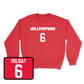 Red Football Hilltoppers Player Crew 3 Small / Jimmy Holiday | #6
