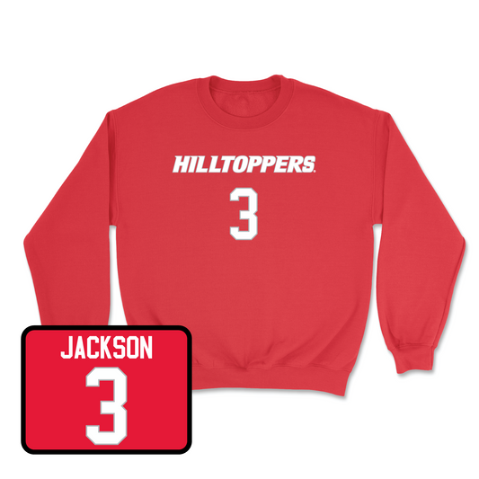 Red Men's Basketball Hilltoppers Player Crew Youth Small / Jalen Jackson | #3