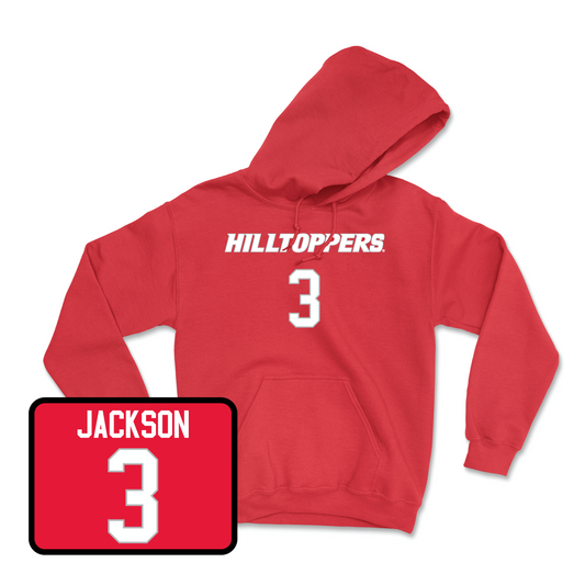 Red Men's Basketball Hilltoppers Player Hoodie Youth Small / Jalen Jackson | #3