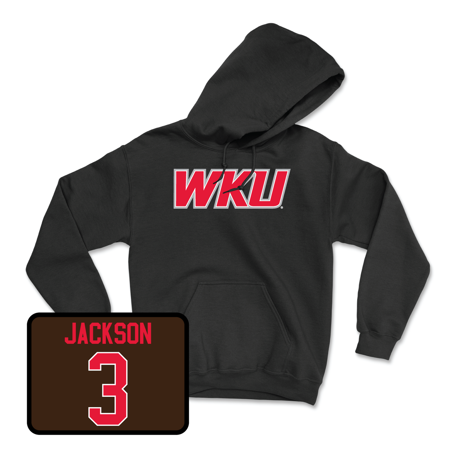Black Men's Basketball WKU Hoodie Youth Large / Jalen Jackson | #3