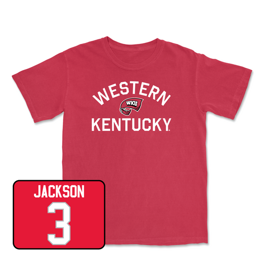 Red Men's Basketball Towel Tee Youth Small / Jalen Jackson | #3