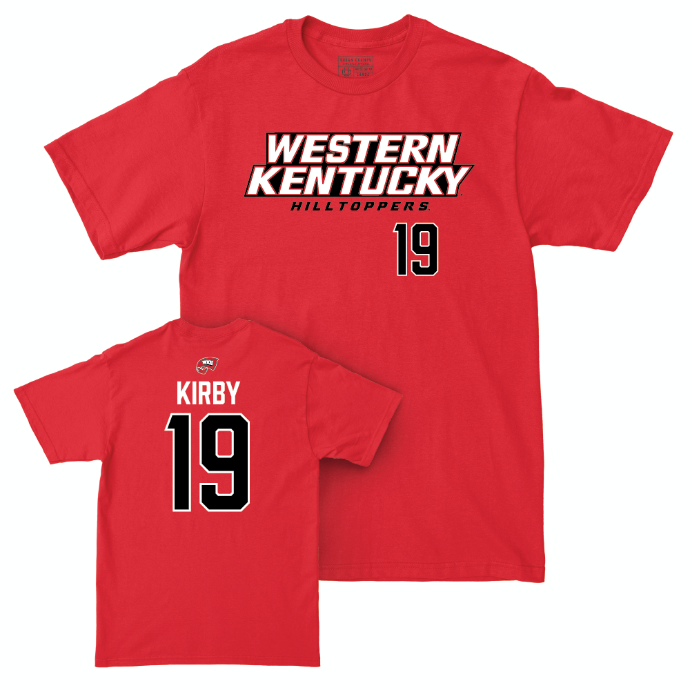 WKU Baseball Red Sideline Tee - Jace Kirby | #19 Small