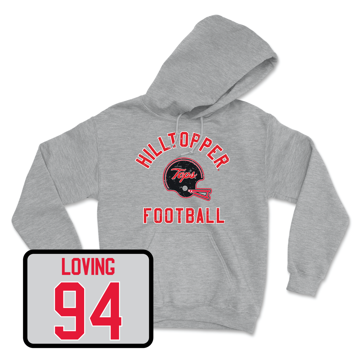 Sport Grey Football Football Helmet Hoodie 3 Youth Medium / Jayden Loving  | #94