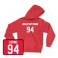 Red Football Hilltoppers Player Hoodie 3 Small / Jayden Loving  | #94