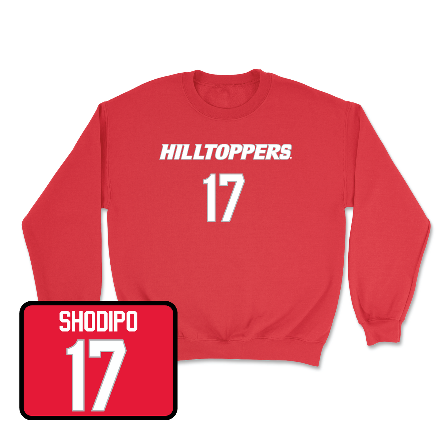 Red Football Hilltoppers Player Crew 4 Medium / Josh Shodipo | #17