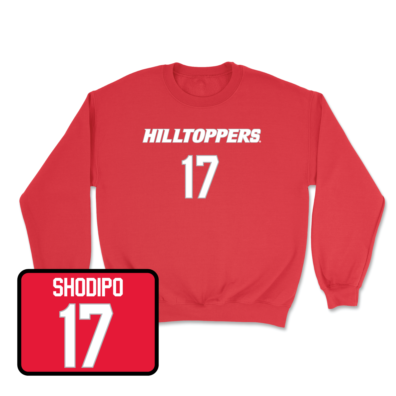 Red Football Hilltoppers Player Crew 4 X-Large / Josh Shodipo | #17