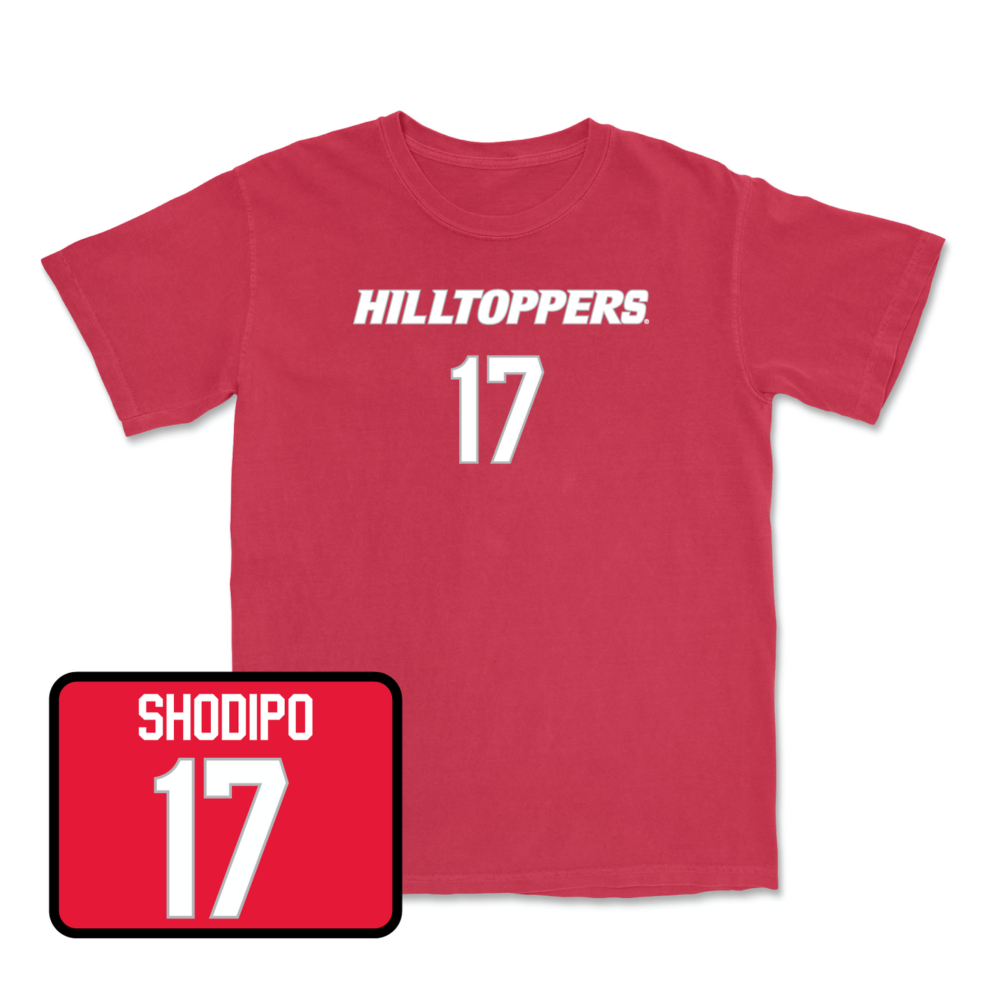 Red Football Hilltoppers Player Tee 4 Medium / Josh Shodipo | #17