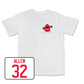 White Women's Basketball Big Red Comfort Colors Tee Youth Medium / Karris Allen | #32