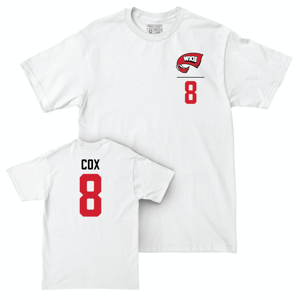 WKU Women's Volleyball White Logo Comfort Colors Tee - Kaylee Cox | #8 Small