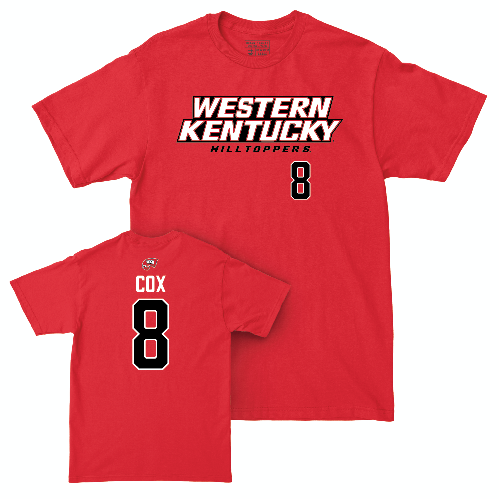 WKU Women's Volleyball Red Sideline Tee - Kaylee Cox | #8 Small