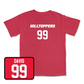 Red Football Hilltoppers Player Tee 4 Medium / Kenyonte Davis | #99
