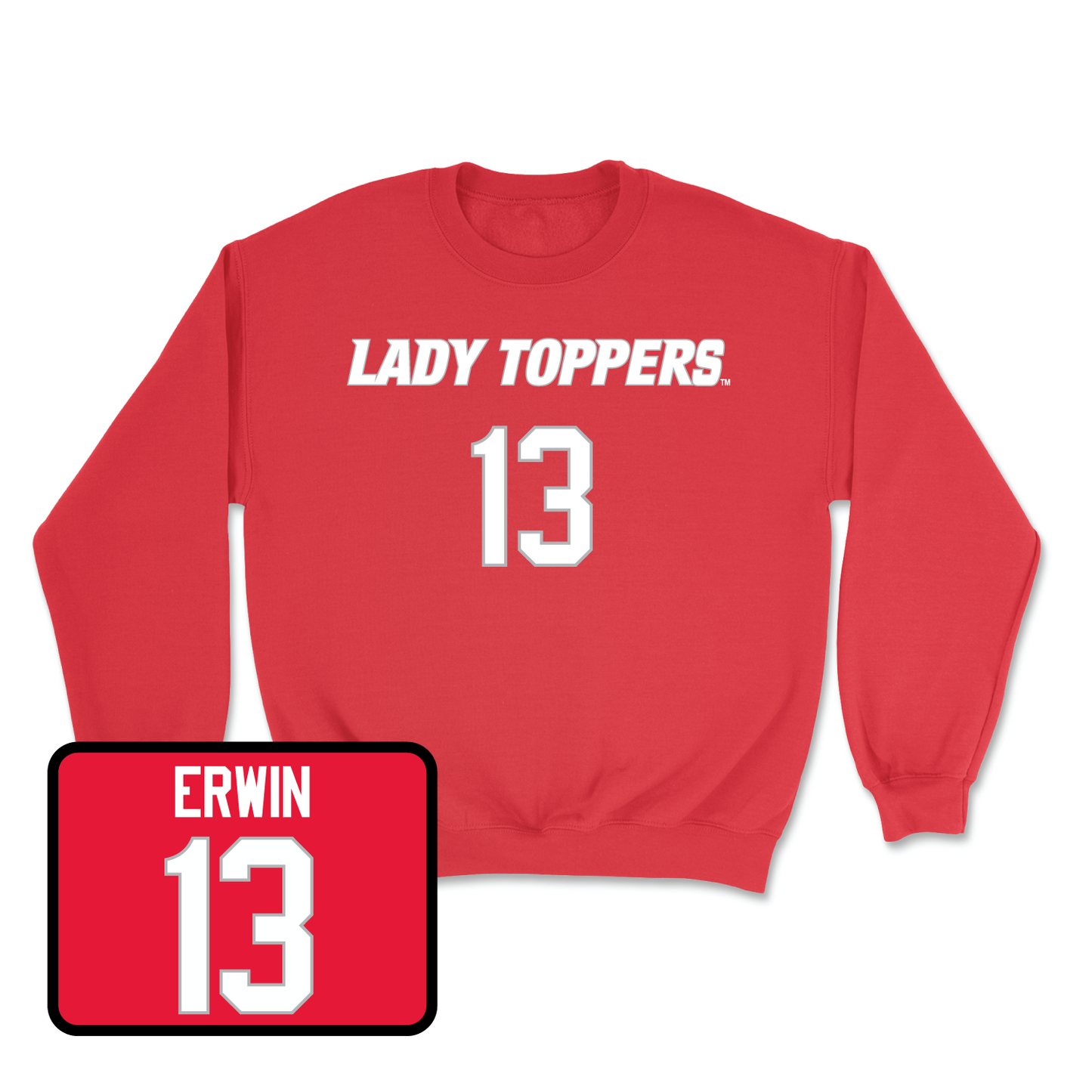 Red Women's Soccer Lady Toppers Player Crew 2 Youth Medium / Katie Erwin | #13
