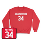 Red Football Hilltoppers Player Crew 4 Medium / Koron Hayward | #34