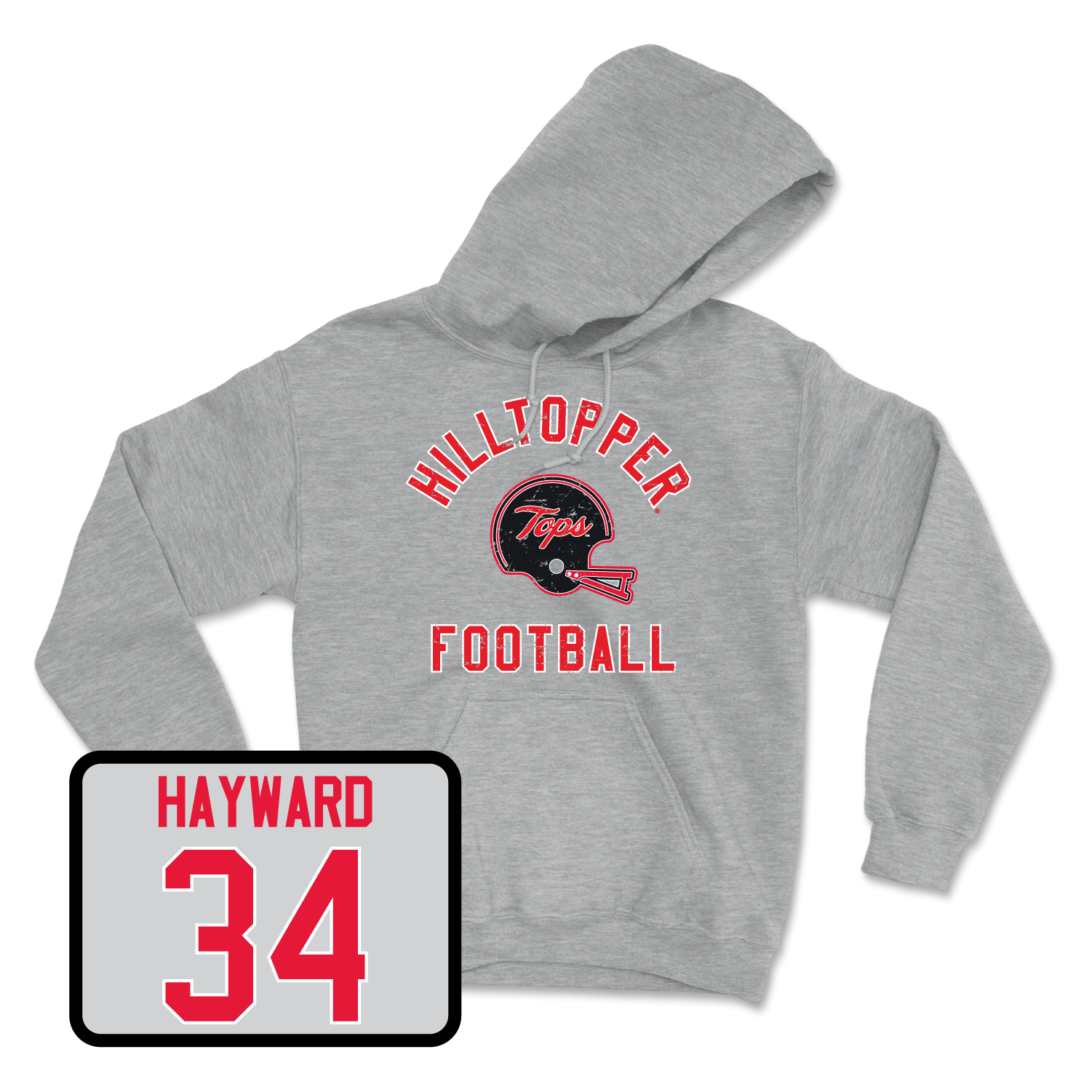 Sport Grey Football Football Helmet Hoodie 4 4X-Large / Koron Hayward | #34