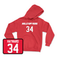 Red Football Hilltoppers Player Hoodie 4 Small / Koron Hayward | #34