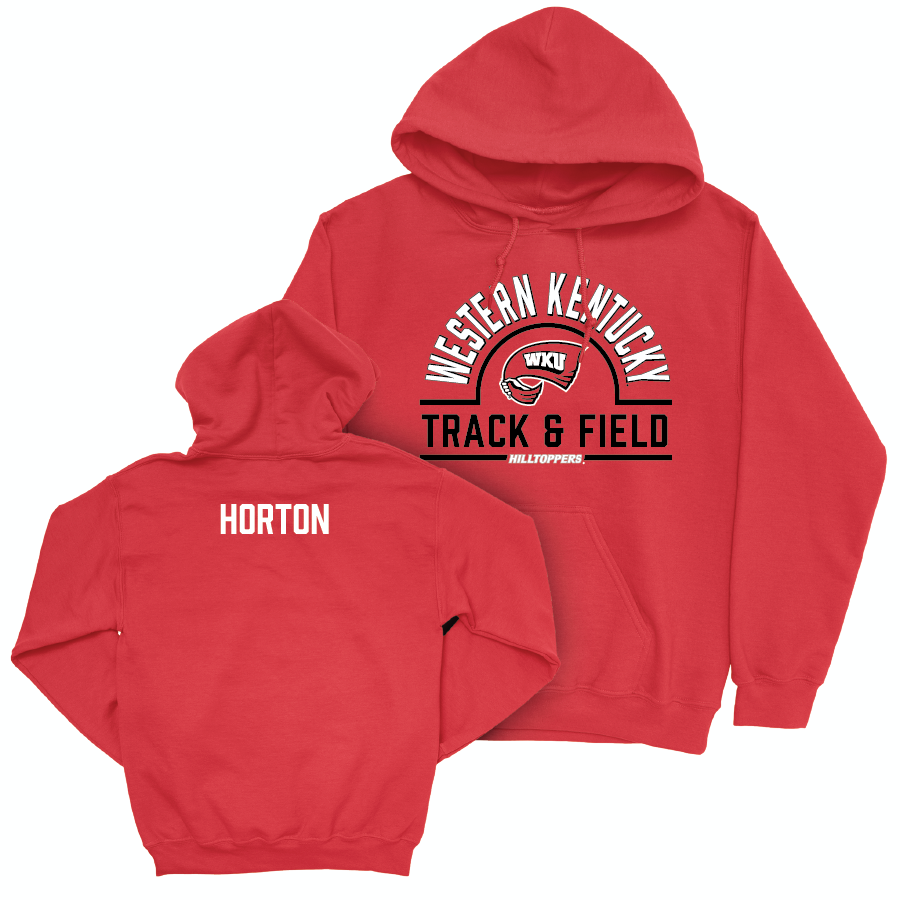 WKU Men's Track & Field Red Arch Hoodie - Kameron Horton Small