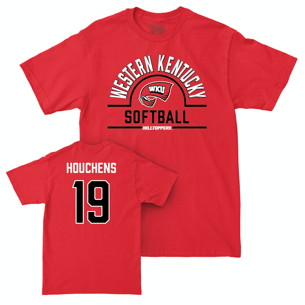 WKU Softball Red Arch Tee - Kelsie Houchens | #19 Small