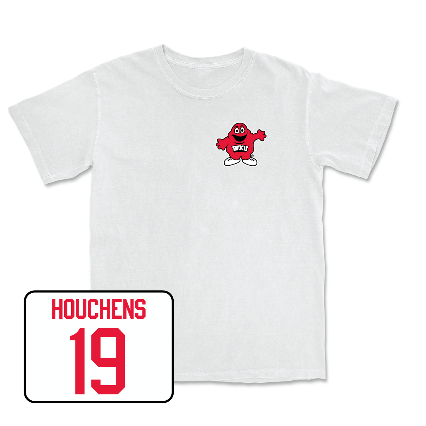White Softball Big Red Comfort Colors Tee Medium / Kelsie Houchens | #19
