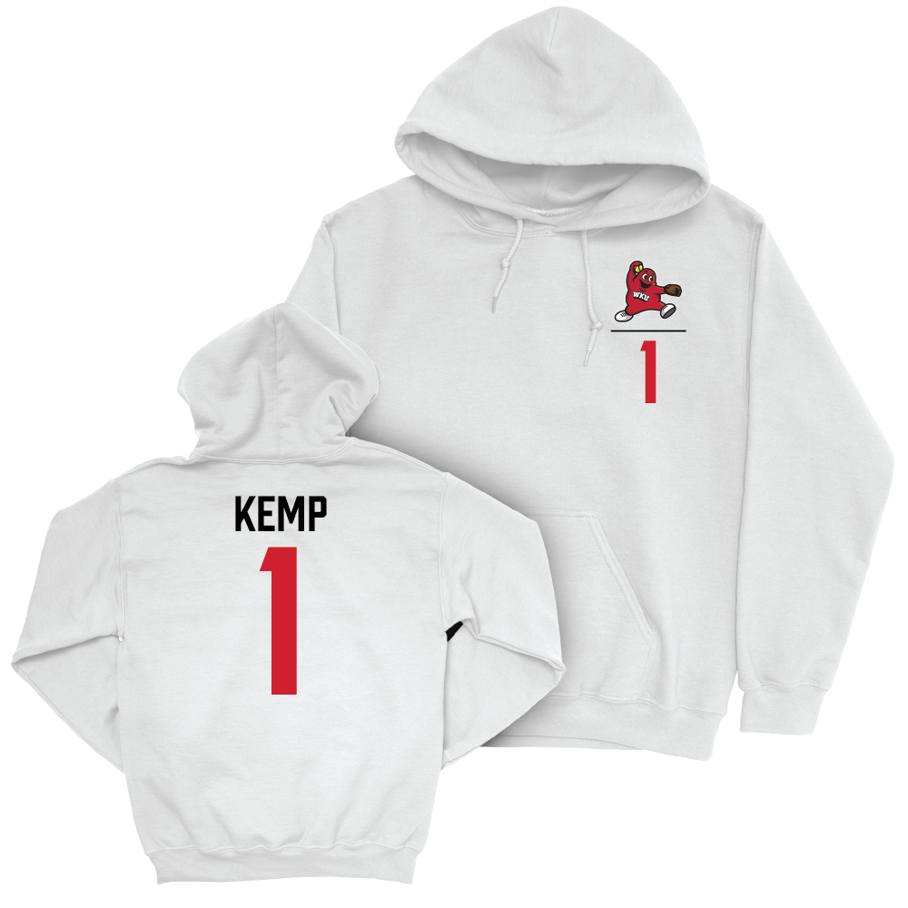 WKU Softball White Big Red Hoodie - Kaytlan Kemp | #1 Small