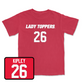 Red Women's Soccer Lady Toppers Player Tee 2 Medium / Kora Kipley | #26