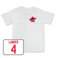 White Men's Basketball Big Red Comfort Colors Tee Youth Small / Khristian Lander | #4