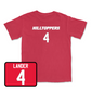 Red Men's Basketball Hilltoppers Player Tee Youth Large / Khristian Lander | #4