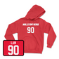 Red Football Hilltoppers Player Hoodie 4 Large / Keaton Law | #90