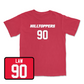 Red Football Hilltoppers Player Tee 4 Medium / Keaton Law | #90