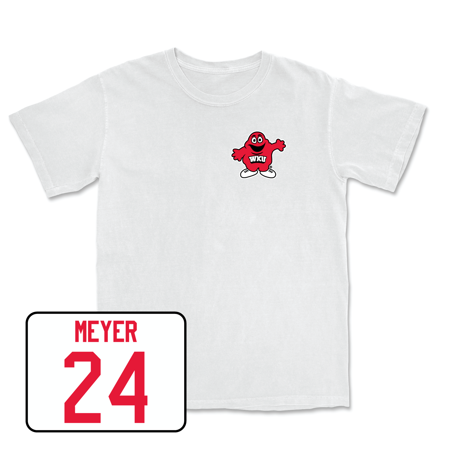 White Women's Soccer Big Red Comfort Colors Tee 2 X-Large / Kayla Meyer | #24
