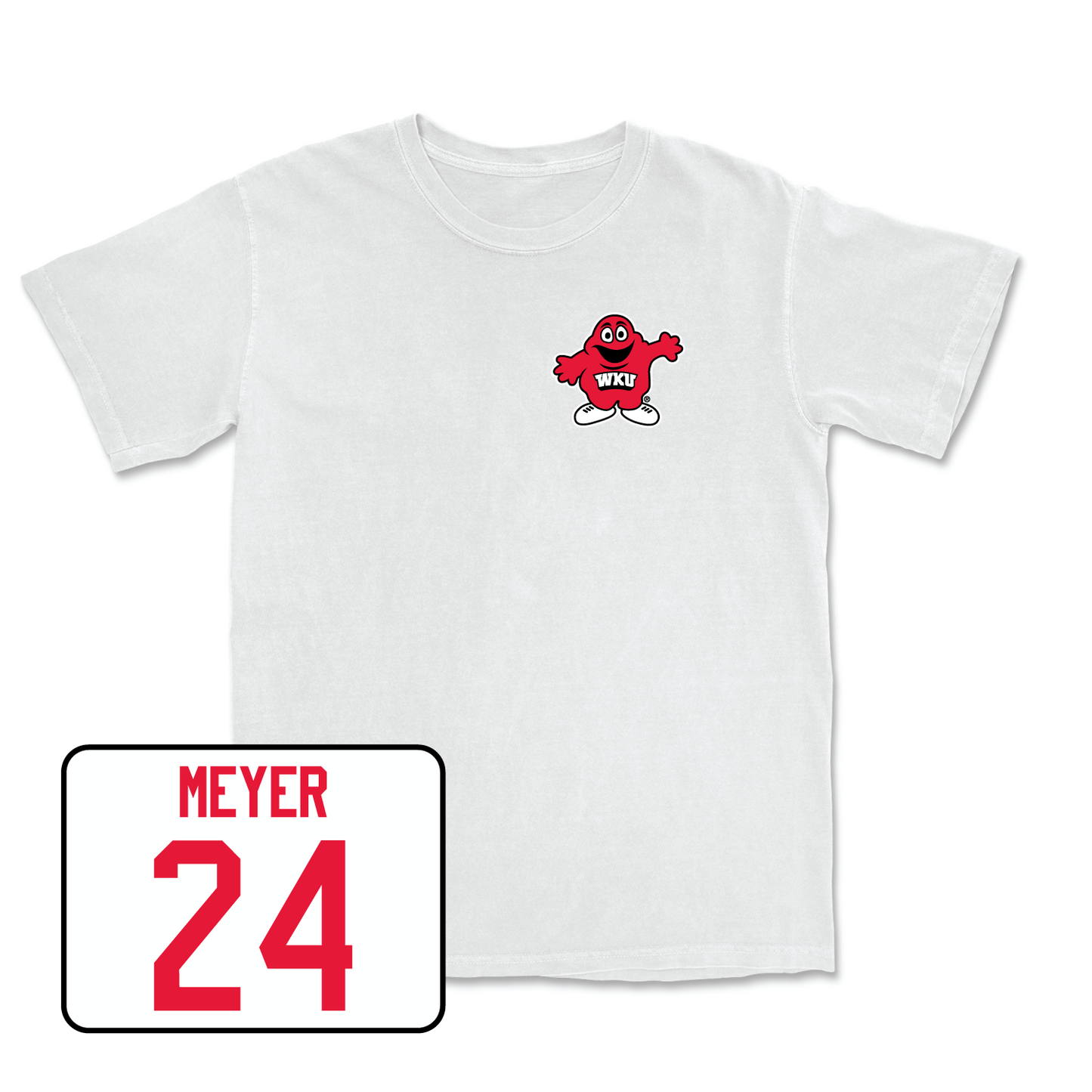 White Women's Soccer Big Red Comfort Colors Tee 2 2X-Large / Kayla Meyer | #24