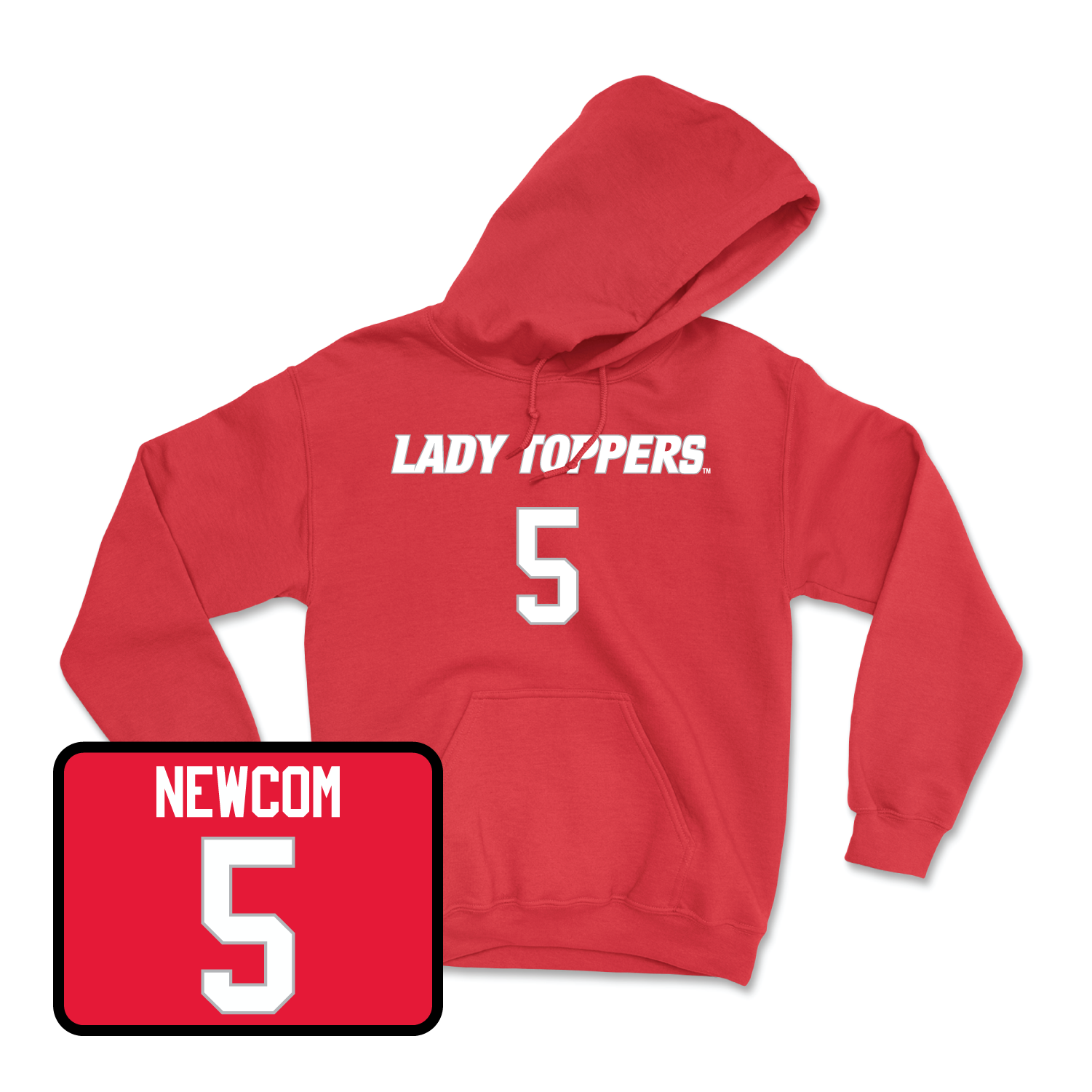 Red Women's Soccer Lady Toppers Player Hoodie 2 X-Large / Kenlee Newcom | #5
