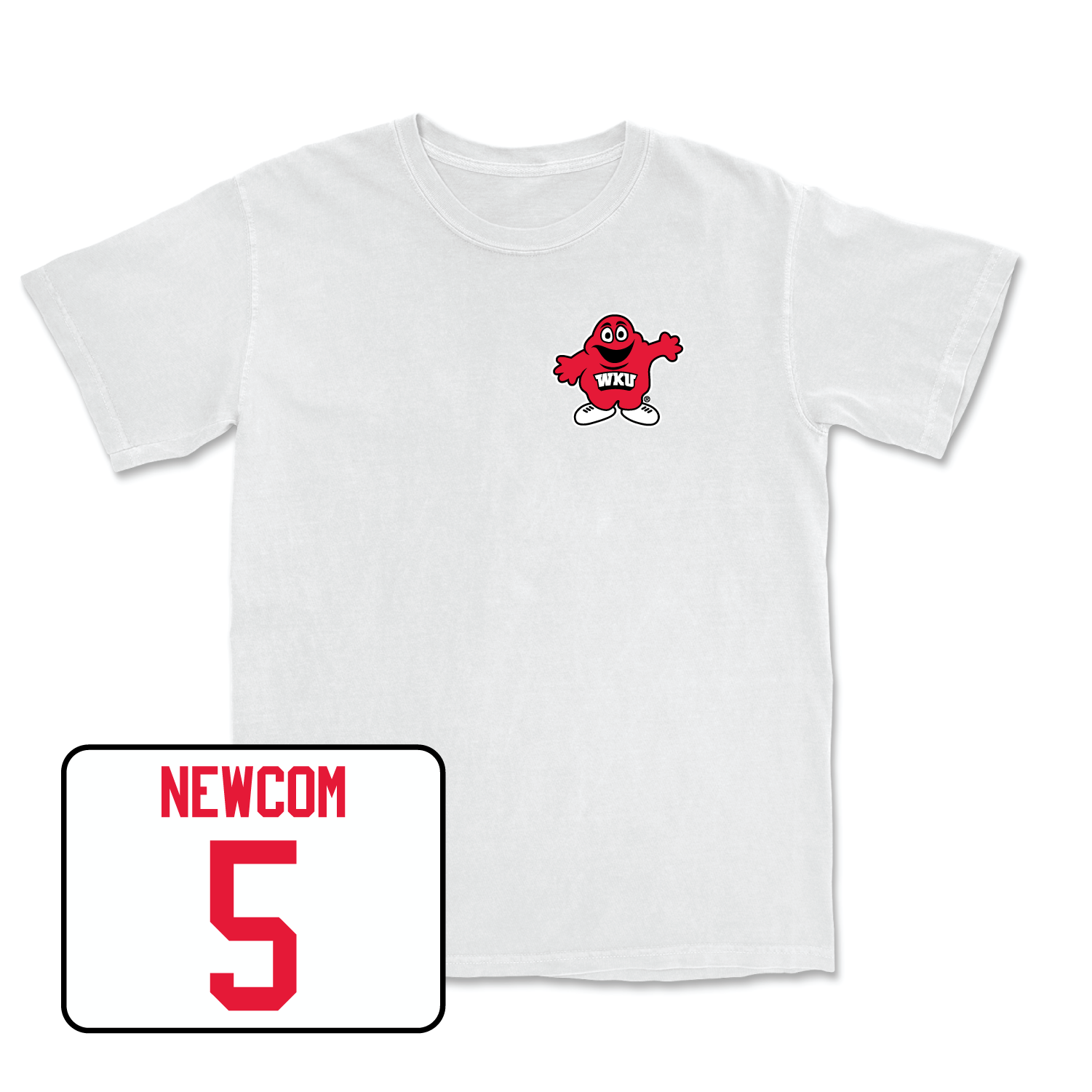 White Women's Soccer Big Red Comfort Colors Tee 2 Youth Medium / Kenlee Newcom | #5