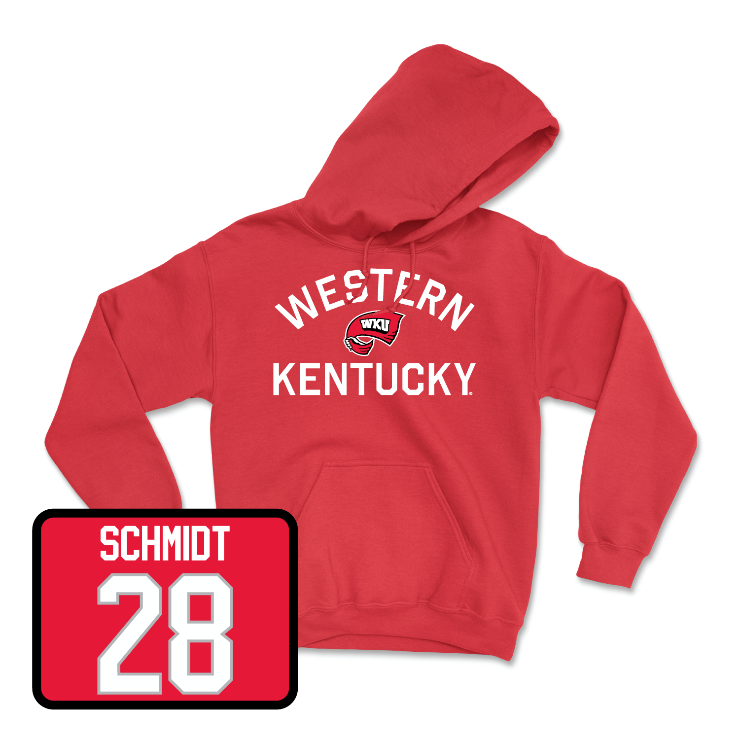 Red Softball Towel Hoodie Youth Small / Kelsey Schmidt | #28