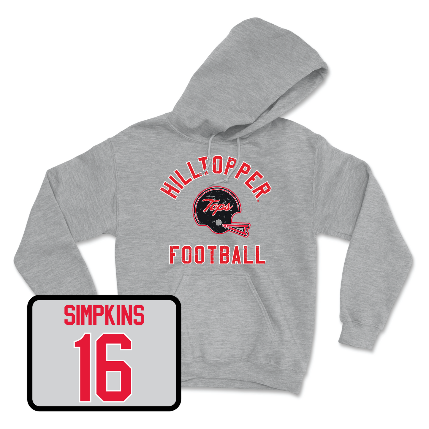 Sport Grey Football Football Helmet Hoodie 4 Small / Kendrick Simpkins | #16