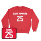Red Women's Soccer Lady Toppers Player Crew 2 X-Large / Lily Rummo | #25