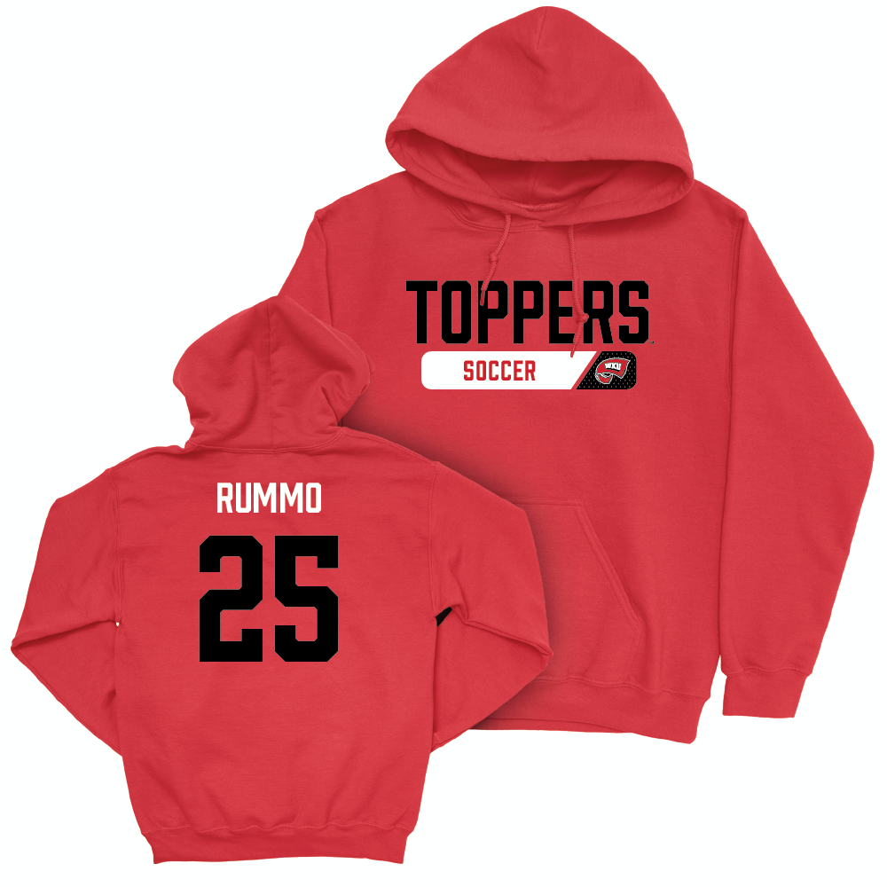 WKU Women's Soccer Red Staple Hoodie - Lily Rummo | #25 Small