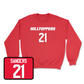 Red Football Hilltoppers Player Crew 4 X-Large / L.T. Sanders | #21