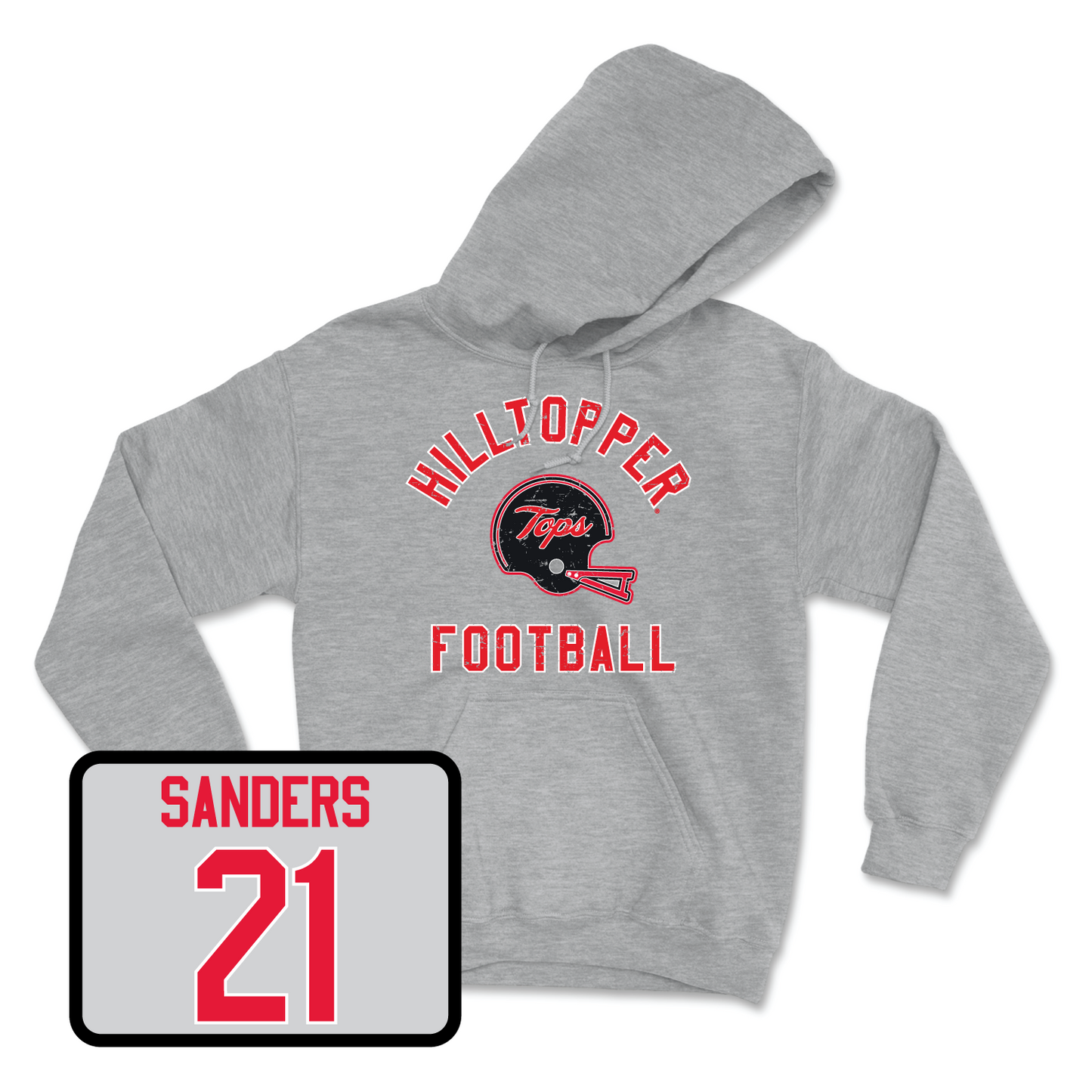 Sport Grey Football Football Helmet Hoodie 4 2X-Large / L.T. Sanders | #21