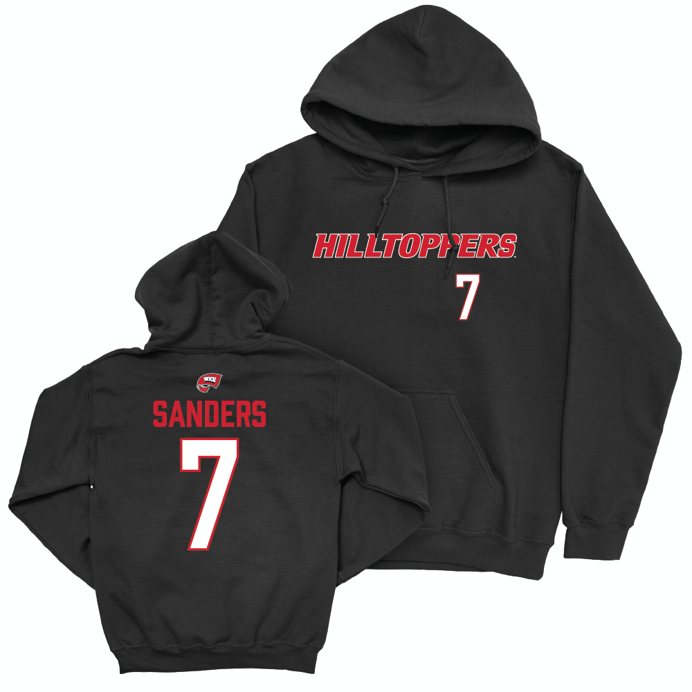 WKU Football Black Hilltoppers Hoodie - L.T. Sanders | #7 Small