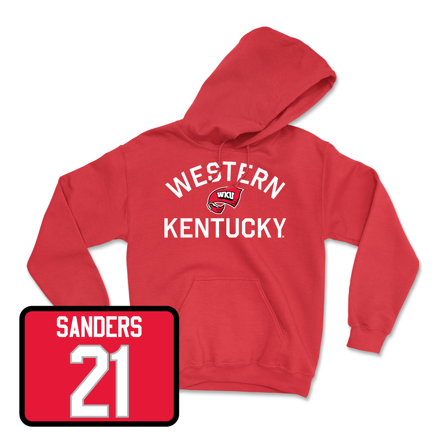 Red Football Towel Hoodie 4 X-Large / L.T. Sanders | #21