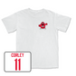 White Football Big Red Comfort Colors Tee 5 2X-Large / Malachi Corley | #11